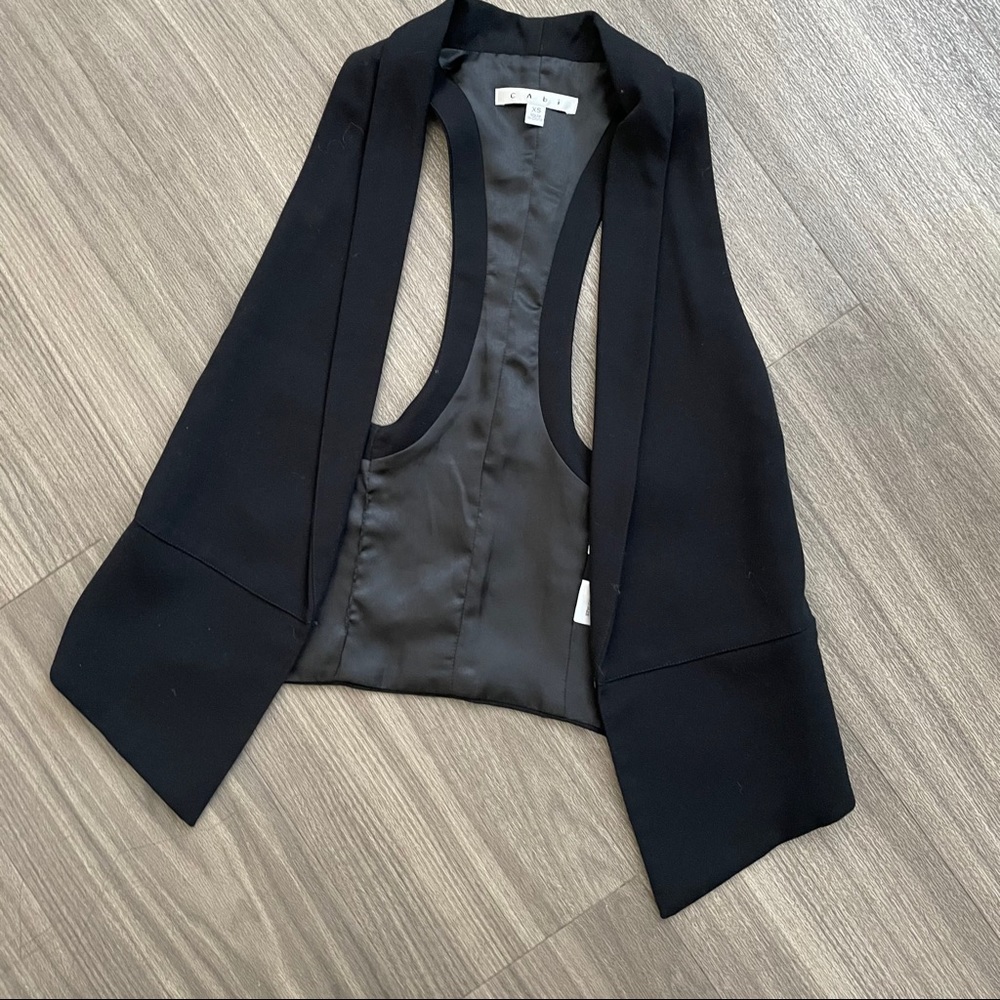 CAbi Black Blazer Vest size XS